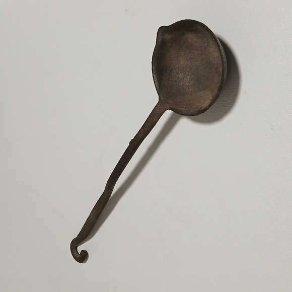 Vintage Foundry Ladle, Metal Crucible, Forged Ladle Decor - Picture 2 of 7